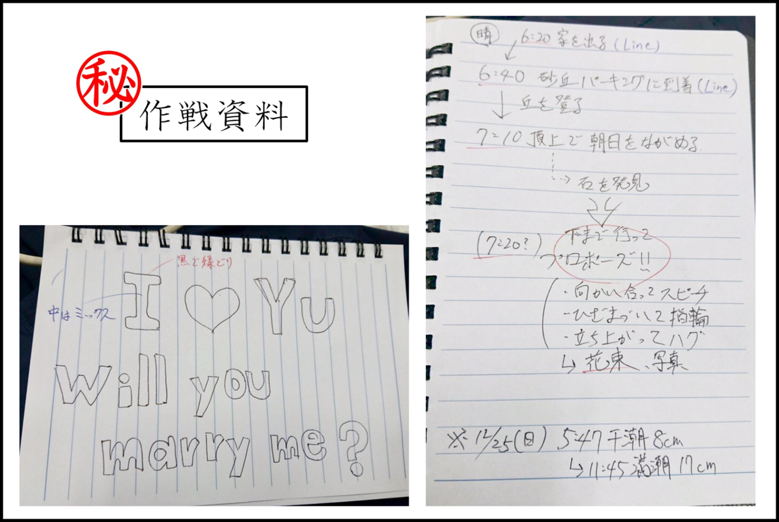 河上さんプロポーズ作戦資料